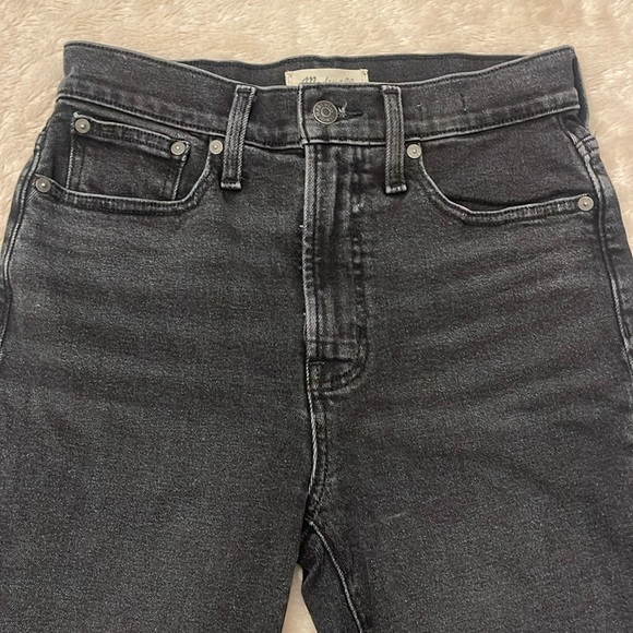 MADEWELL The Perfect Vintage Jean in Lunar Size 26 distressed knee in gray black - Picture 5 of 17
